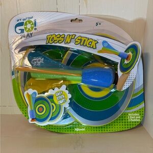 Toysmith toss n stick easy stick dart game. 5 years and up.